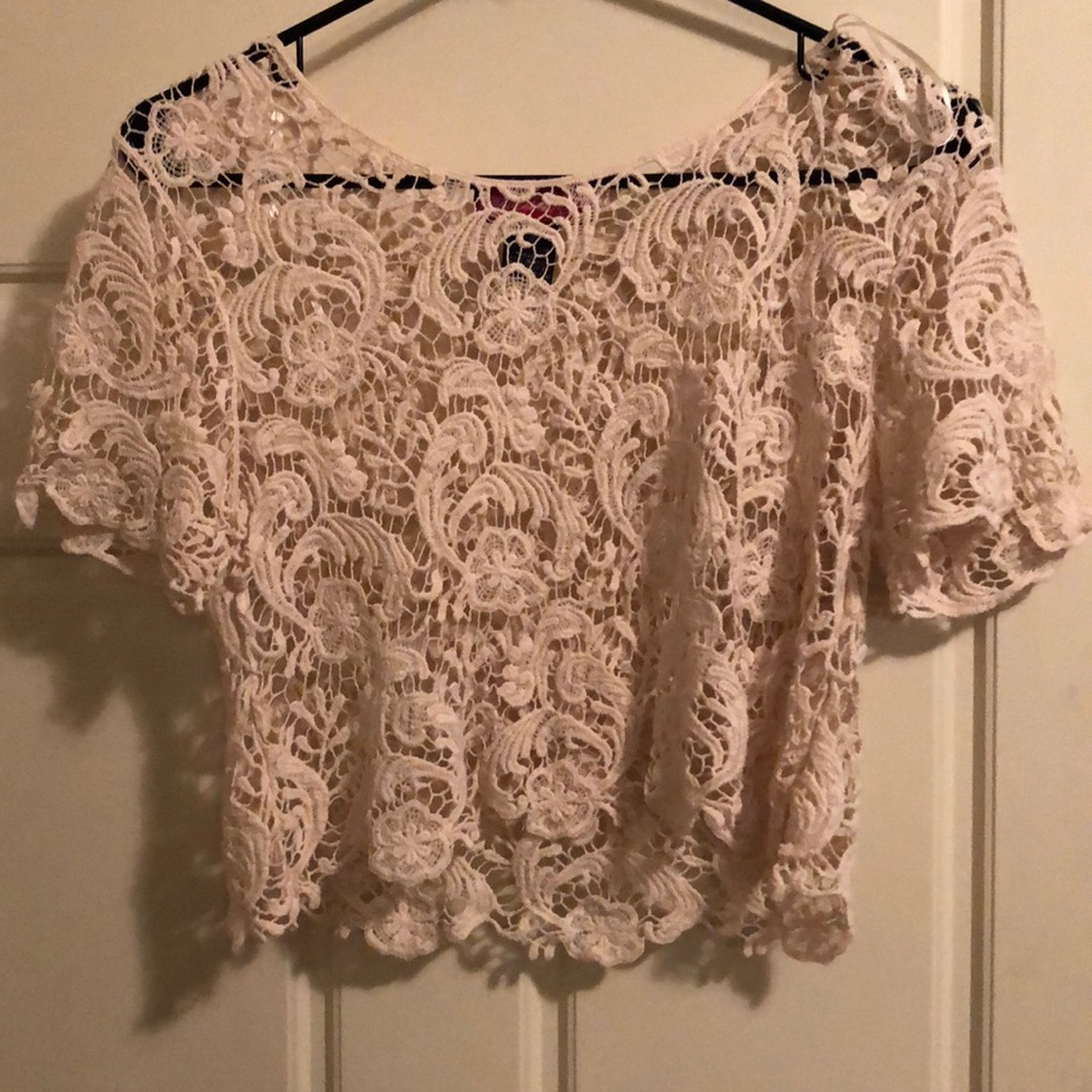 See through crop top